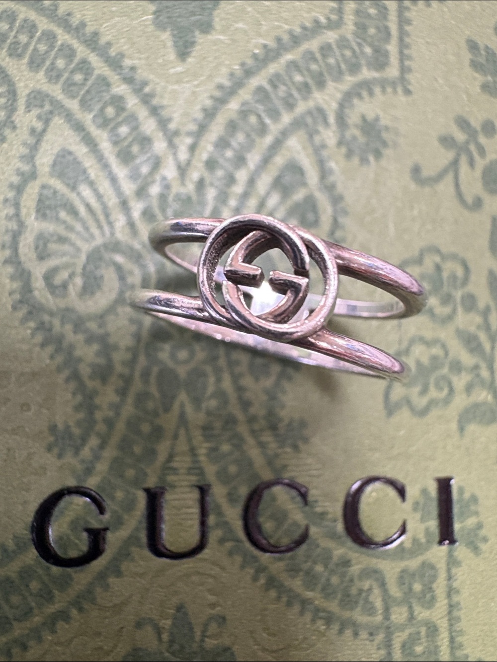 Gucci *Silver Interlocking G Triple-Band Ring *Size* 5.5 -6